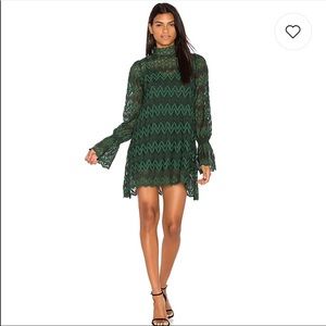 Free People Emerald Green Lace Dress